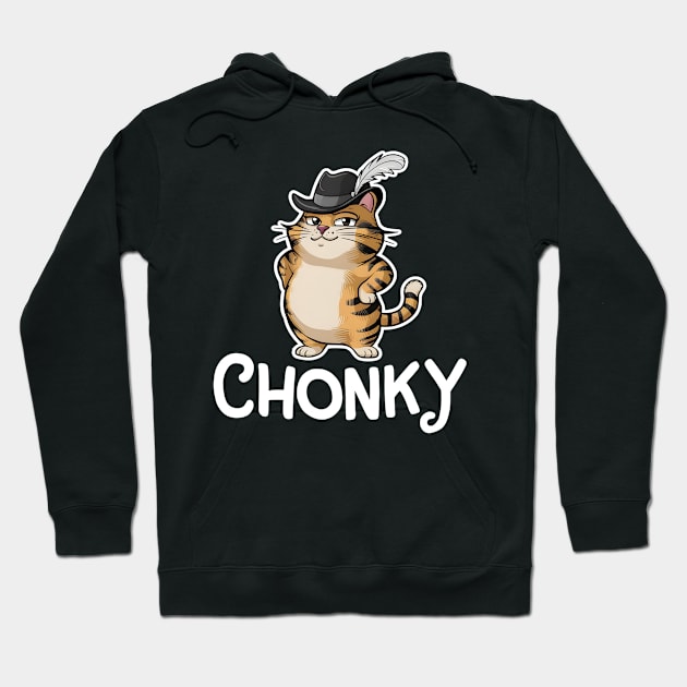 Chonk Cat Hoodie by Inktopolis